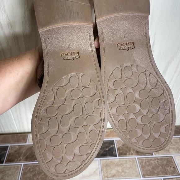 COACH Harlan Beige/Khaki Sandals Preowned Size 7 - Picture 9 of 16